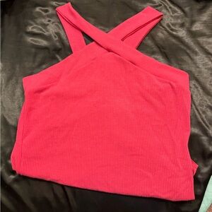 Women's VICI Pink Cross-Back Bodysuit